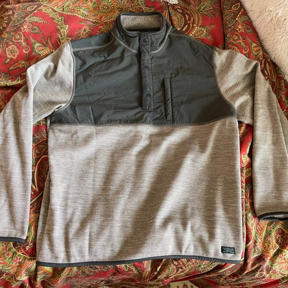 Mens G.H. Bass & Co. Jacket Workwear Pullover Sweatshirt Brown Tan XL EUC!